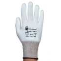 Tornado Quantum White Polyurethane Work Gloves Size 7, Abrasion Resistant Coating QUA-07