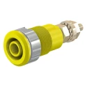 Staubli Yellow Female Banana Socket 4 mm Connector Solder Termination 1kV 32A Gold Plating 23.3020-24