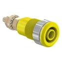Staubli Yellow Female Banana Socket 4 mm Connector Solder Termination 1kV 32A Gold Plating 23.3020-24