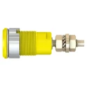 Staubli Yellow Female Banana Socket 4 mm Connector Solder Termination 1kV 32A Gold Plating 23.3020-24