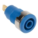 Staubli Blue Female Banana Socket 4 mm Connector Tab Termination 1kV Voltage 24A Current Gold Plating 23.3000-23