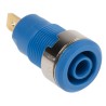 Staubli Blue Female Banana Socket 4 mm Connector Tab Termination 1kV Voltage 24A Current Gold Plating 23.3000-23