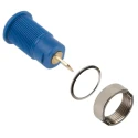 Staubli Blue Female Banana Socket 4 mm Connector Tab Termination 1kV Voltage 24A Current Gold Plating 23.3000-23