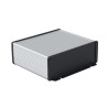 Hammond 1457 Series Aluminium Enclosure IP65 Black Clear Anodised Black Lid 43.9 mm x 160 mm x 83.8 mm 1457K1601BK