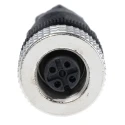 Hirschmann Circular Connector, 4 Contacts, Cable Mount, M12 Socket, Female, IP67, Polymer 933139100 ELKA 4012 PG7 black