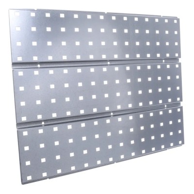 Raaco Steel Wall Mount Tool Panel 1.04m Width 440mm Height 2 Perforated Panels with 28 Assorted Super Clips 109642