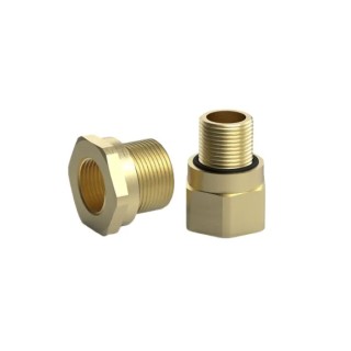 Peppers Cable Gland Adapter Brass, M20 Exterior Thread, M25 Interior Thread, AR Series AR3BF/M20/M25