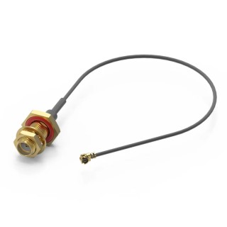Wurth Elektronik SMA Series UMRF Coaxial Cable, 100 mm Length, 50 Ω, Terminated, Black Jacket, Model 636208040100