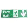 RS PRO Vinyl Fire Exit Sign, English Text, Self-Adhesive, Vinyl Material, 150mm x 450mm 231-4468
