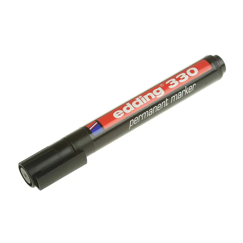 Edding Black Marker Pen Permanent Marker Black Ink Chisel Tip 1mm Line Width 330-001
