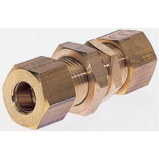 Legris Pneumatic Fitting Brass Compression Coupler Female Metric 4 mm to Female 4 mm 0116 04 00