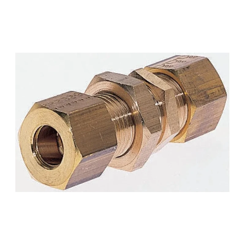 Legris Pneumatic Fitting Brass Compression Coupler Female Metric 4 mm to Female 4 mm 0116 04 00