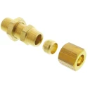 Legris Pneumatic Brass Pipe Fitting Compression Coupler Female Metric 8 mm to Female 8 mm 0116 08 00