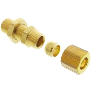 Legris Pneumatic Brass Pipe Fitting Compression Coupler Female Metric 8 mm to Female 8 mm 0116 08 00