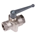 Legris Brass Threaded 2-Way BSPP Ball Valve Female Inlet and Outlet Zinc Alloy Handle 6402 13 21