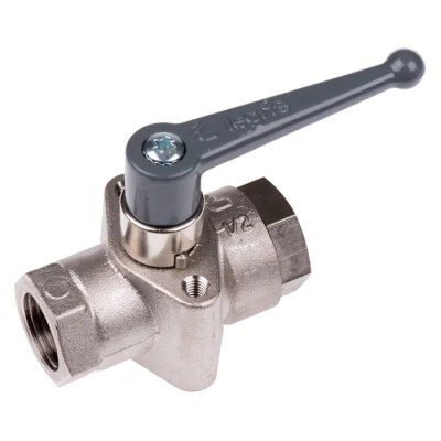 Legris Brass Threaded 2-Way BSPP Ball Valve Female Inlet and Outlet Zinc Alloy Handle 6402 13 21