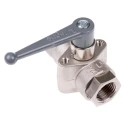 Legris Brass Threaded 2-Way BSPP Ball Valve Female Inlet and Outlet Zinc Alloy Handle 6402 13 21