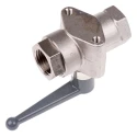 Legris Brass Threaded 2-Way BSPP Ball Valve Female Inlet and Outlet Zinc Alloy Handle 6402 13 21