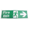 RS PRO Polyethylene Terephthalate FIRE EXIT Sign, Self-Adhesive, English, 450mm x 150mm, Model 231-4452