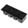 Bulgin C13 x4 Straight Snap-in IEC Connector 250V Male 10A PX0714/4/15/28
