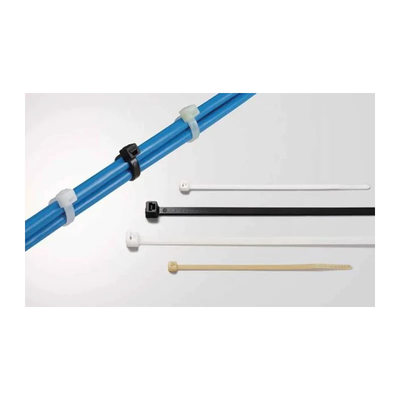HellermannTyton Cable Tie Inside Serrated 205 mm Length x 2.5 mm Width Polyamide 66 Natural 80N 111-02159 T18L-PA66HS-NA