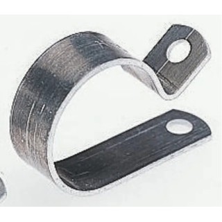 HellermannTyton Aluminium P-Clip Natural Colour 9.5 mm ID, 12.7 mm Width, Mounting Hole 5.2 mm, Model 211-10060 ALU6-AL-NA