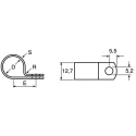 HellermannTyton Aluminium P-Clip 15.9 mm ID Natural Colour with 5.2 mm Mounting Hole Diameter 211-10100 ALU10-AL-NA
