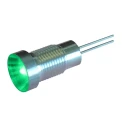 Oxley Panel LED Indicator 6.35 mm Mount Hole Size Silver Bezel IP66 rated 