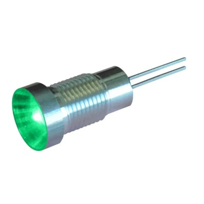 Oxley Panel LED Indicator 6.35 mm Mount Hole Size Silver Bezel IP66 rated 