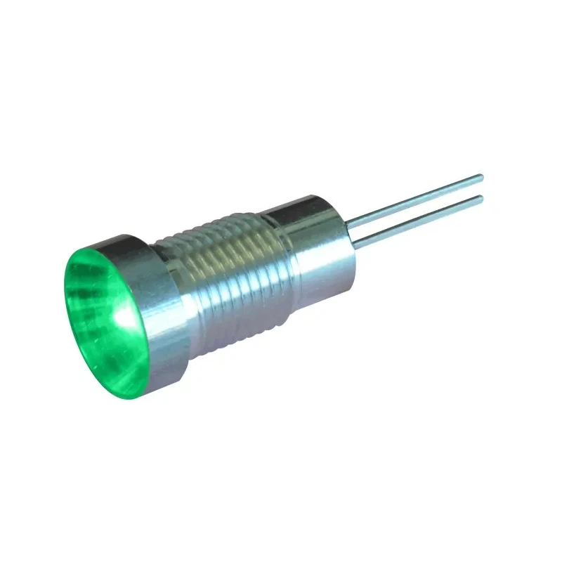 Oxley Panel LED Indicator 6.35 mm Mount Hole Size Silver Bezel IP66 rated 