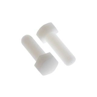 RS PRO Plain Nylon Hex Bolt M8 x 25 mm, Grade A2, Plain Finish, DIN 933 232-6997
