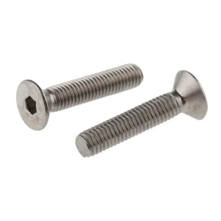 RS PRO Plain Stainless Steel Hex Socket Countersunk Screw M5 x 25 mm 232-8445