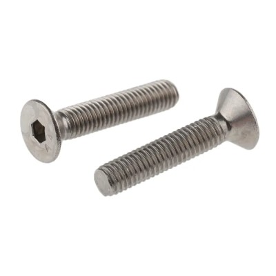 RS PRO Plain Stainless Steel Hex Socket Countersunk Screw M5 x 25 mm 232-8445