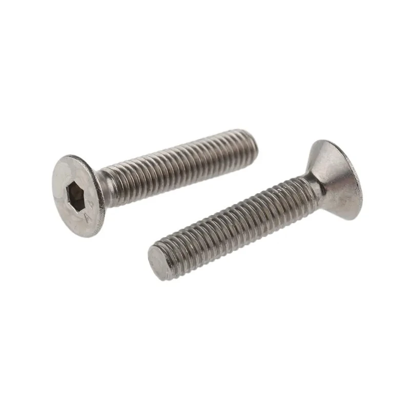RS PRO Plain Stainless Steel Hex Socket Countersunk Screw M5 x 25 mm 232-8445