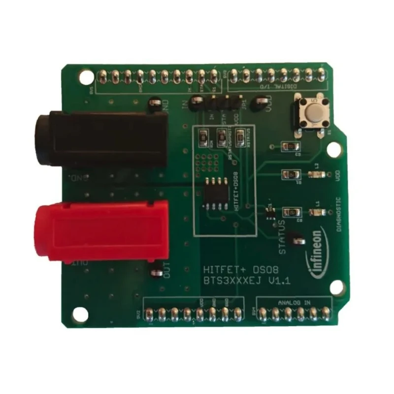 Infineon Arduino Compatible Evaluation Board BTS3125EJ DEMOBOARD with Programmable Push Button and LED Indicators BTS3125EJ