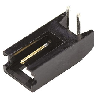 TE Connectivity AMPMODU MOD II Series Right Angle Through Hole Shrouded PCB Header 2 Contacts 2.54 mm Pitch 280377-2