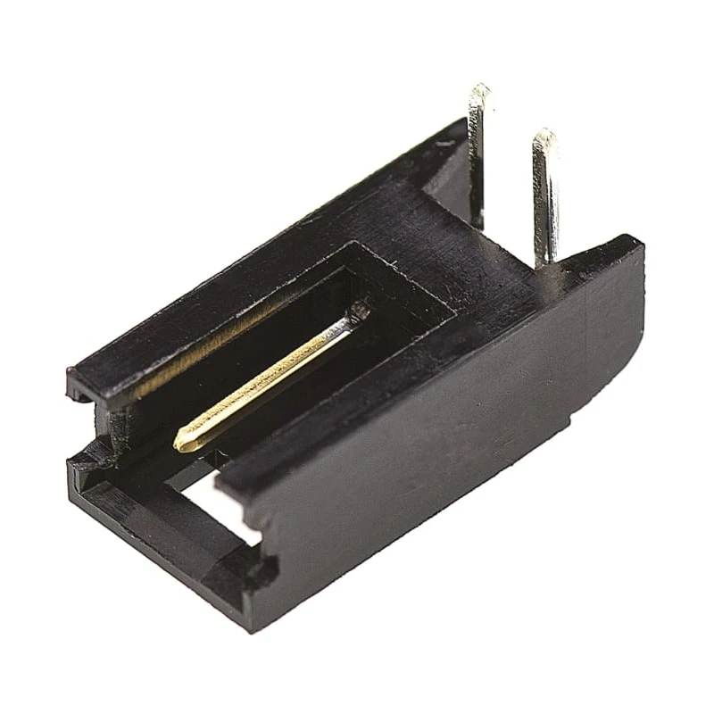 TE Connectivity AMPMODU Mod II Series Right Angle Through Hole PCB Header, 2 Contacts, 2.54 mm Pitch, 1 Row 280377-2