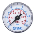 SMC 40 mm G 1/8 Threaded Pressure Gauge 10 bar K8-10-40