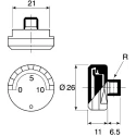 SMC 40 mm G 1/8 Threaded Pressure Gauge 10 bar K8-10-40