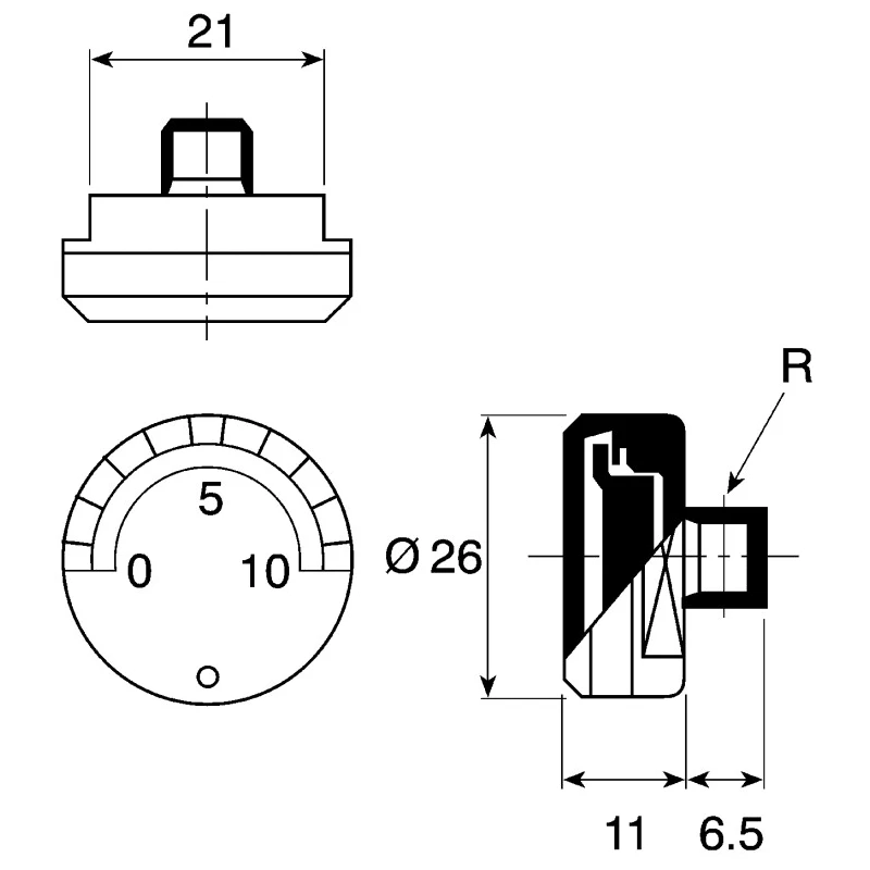 SMC 40 mm G 1/8 Threaded Pressure Gauge 10 bar K8-10-40