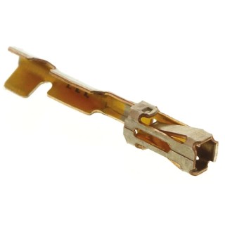 TE Connectivity AMPMODU MOD IV Series Female Crimp Terminal, 3A Current, Gold Plated Phosphor Bronze, 11.3mm Length 167023-1