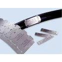TE Connectivity Tie-on Cable Labels, Flame Retardant Polyolefin, 50.8 mm Width & Length, 250 Per Pack CM-SCE-1/4-4H-9