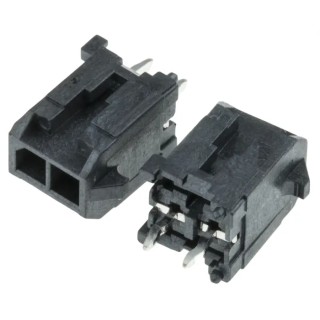 Molex Micro-Fit 3.0 Series Straight Through Hole PCB Header, 2 Contact(s), 3 mm Pitch, 2 Row, Shrouded 43045-0212