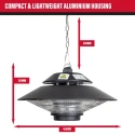 SIP 1.5 kW Infrared Heater, Ceiling Mount, 230V AC, On-Off Switch, BS1363 Plug, Model BS1363