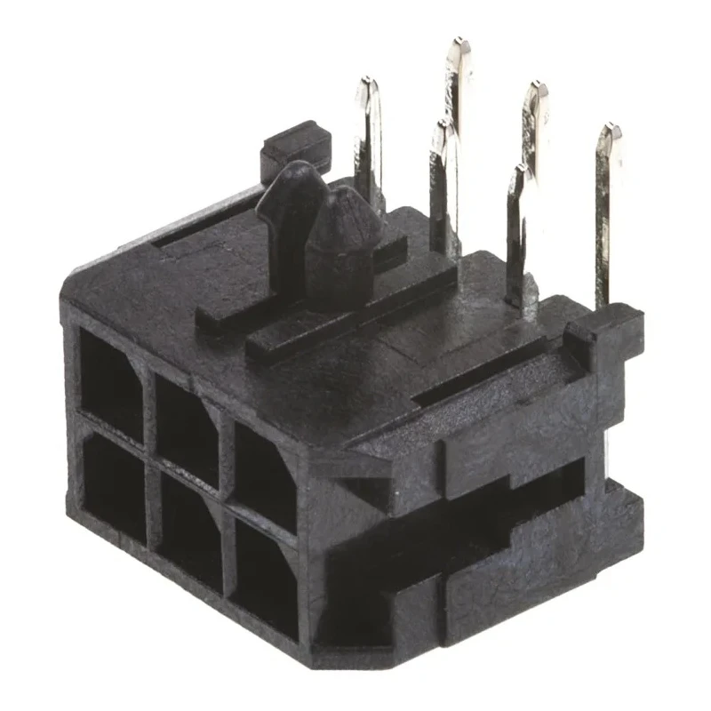 Molex Micro-Fit 3.0 Series Right Angle Through Hole PCB Header, 6 Contacts, 3 mm Pitch, 2 Row, Shrouded 43045-0600