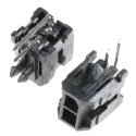 Molex Micro-Fit 3.0 Series Right Angle Through Hole PCB Header, 2 Contacts, 3 mm Pitch, 2 Row, Shrouded 43045-0200