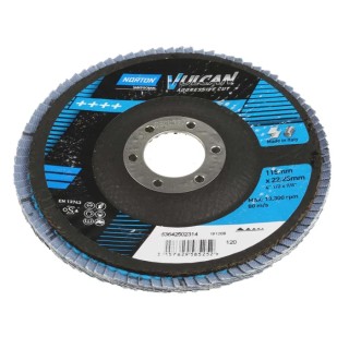 Norton Zirconium Oxide Abrasive Disc Flap Disc 115 mm Fine Grade P120 Grit 63642502314
