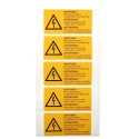 Idento Black Polyvinyl Chloride Safety Label ATTENTION! Sous tension, ACHTUNG! Bei ausgeschaltetem Hauptschalter ESSW19074