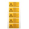 Idento Black Polyvinyl Chloride Safety Label ATTENTION! Sous tension, ACHTUNG! Bei ausgeschaltetem Hauptschalter ESSW19074