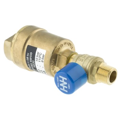 Spirax Sarco Copper Automatic Air Vent 1/2 in 10 bar Maximum Operating Pressure 155mm Height 175100